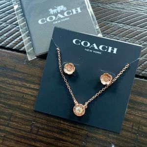 Coach earrings/necklace set